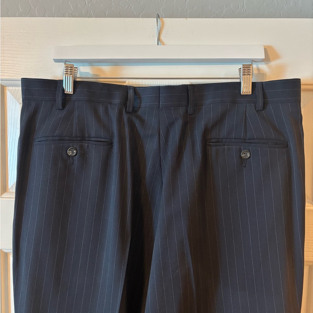 Chaps Black Pinstripe Dress Pants - Picture 4 of 10